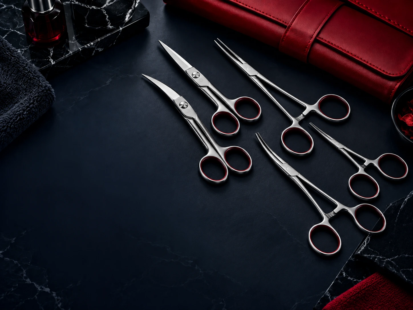 Scissors, Hemostats